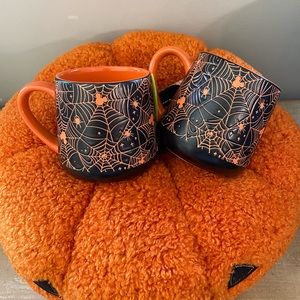 Disney Orange Spiderweb Halloween Mugs Cups